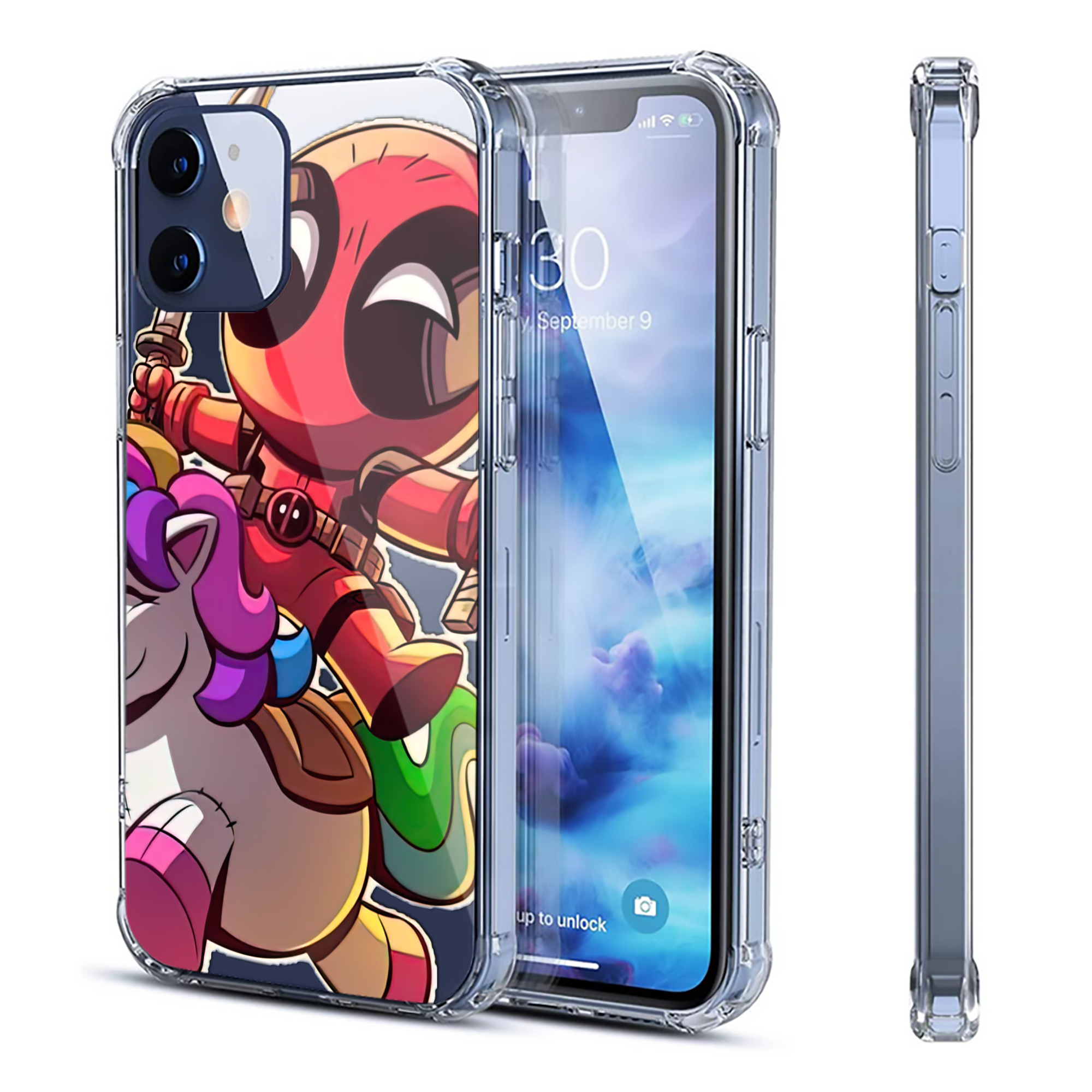 （画像用） Deadpool デッドプール 【iPhone 12シリーズ対応】透明スマホケース（クリアソフトケース）